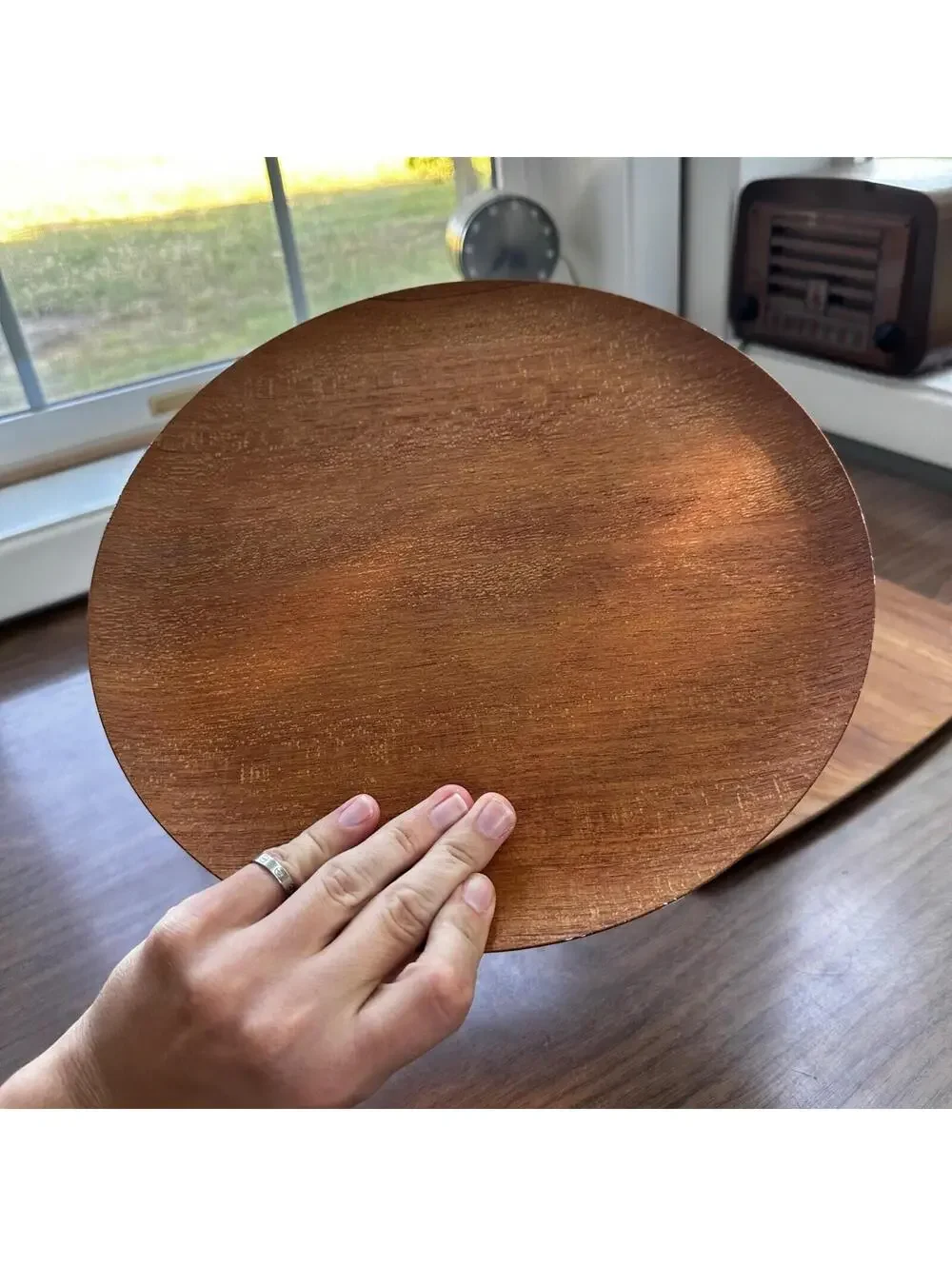 Shigemichi Aomine Teak Tray Plate Japan MCM Eames Nelson Round And Square Lot 2